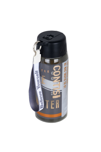 NovaKids Nova Kids Water Bottle 750ml with Grab String - Black