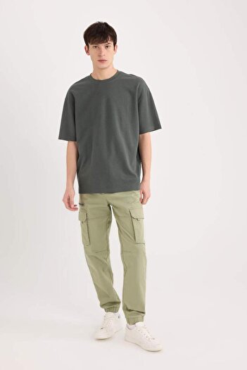 DeFacto New Season Oversize Wide Fit Crew Neck Short Sleeve Heavy Fabric T-Shirt