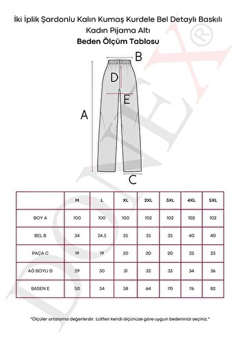 DONEX Cotton 3-Piece Fabric Ribbon Waist Detail Printed Pocketless Women's Pajamas