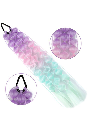 KONAK PERUK Balloon Braided Elastic Ponytail - Acm14