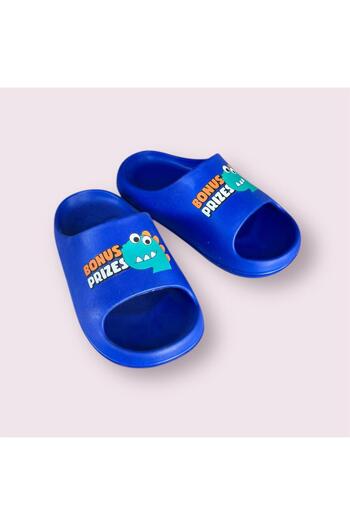 AkınalBella papuci casual pentru baieti cu imprimeu dinozaur albastru pentru plaja piscina