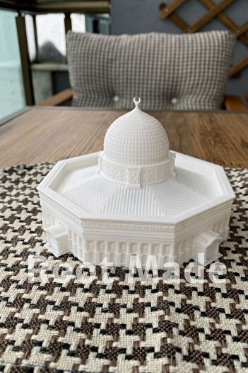 Root Made Mescid-i Aksa Tealight Mumluk İslami Dekoratif Obje Razaman Hediyesi Dini Hediyeler