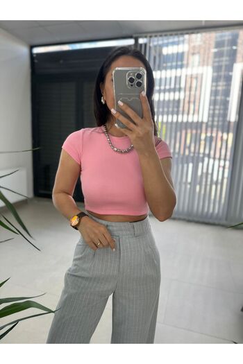 caddstore Pink Crop Top