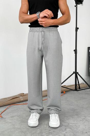 HAFKAGİYİM Gray Drawstring Relaxed Trousers