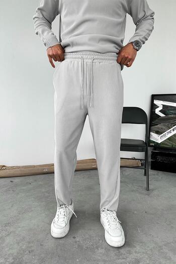HAFKAGİYİM Gray Corded Jogger Pants