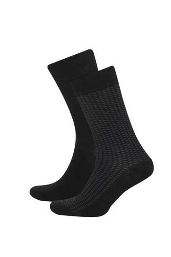 DeFacto Men's Seamless Ultra Soft 2-Piece Bamboo Long Socks D3777Axns