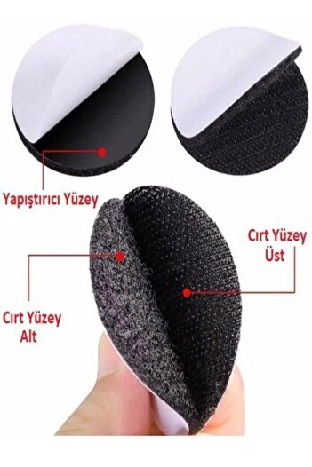 Anadolu Saray Çarşısı Practical 10 Pieces Carpet Rug Cushion Duvet Cover Anti-Slip Velcro Tape Set Adhesive Carpet Anti-Slip