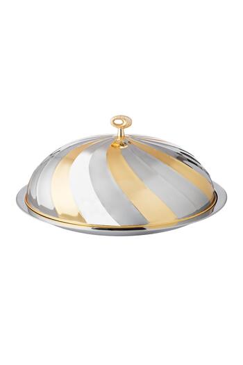 Dania Stainless steel serving plate, silver and gold