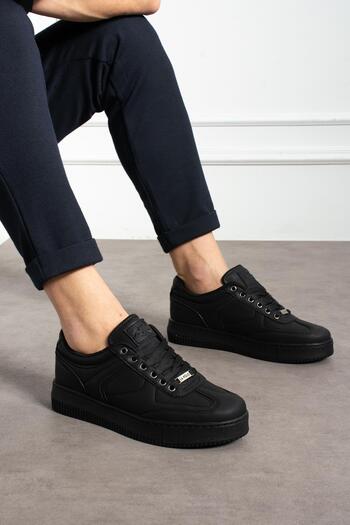 L.A Polo Thick Sole Black Men's Sneakers