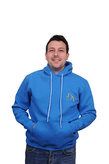 İpek Tekstil Men's Sweatshirt Hooded 3 Thread Compact Combed Modal Fabric