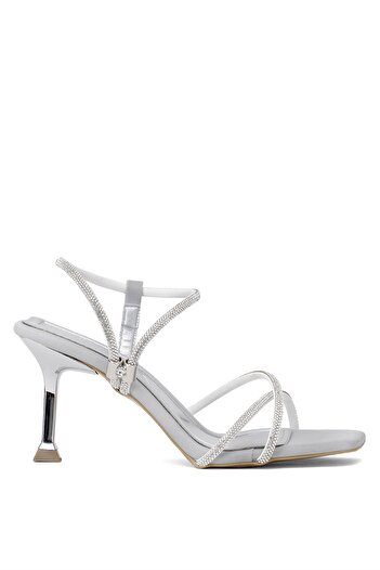 Ayakkabı Fuarı Elit Pm161 K7022 Women's Evening Dress Shoes Silver