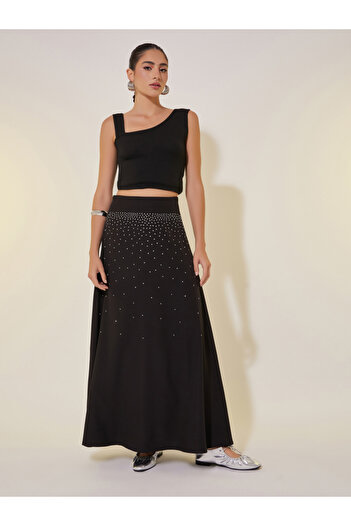 Take Two By Styli Embellished A-Line Maxi Skirt