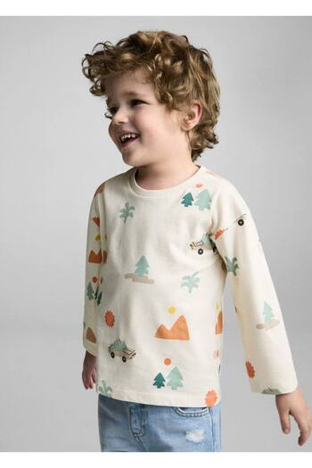 MANGO Baby Patterned Long Sleeve T-Shirt