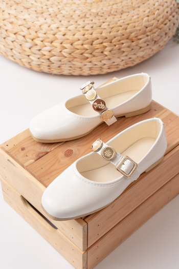Slipcat Daily Women's Ballerinas Adjustable Buckle Lightweight Comfortable Shoes