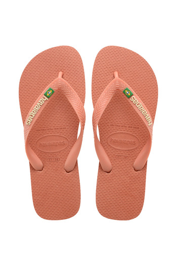 Havaianas Slapi pentru femei Brasil Logo Pink Clay