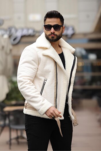 RHONES Laminated Leather Double Breasted Coat