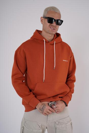 Butik TREND US - Unisex φούτερ 3 νημάτων με κουκούλα, τσέπες καγκουρό και λεπτομέρειες εκτύπωσης