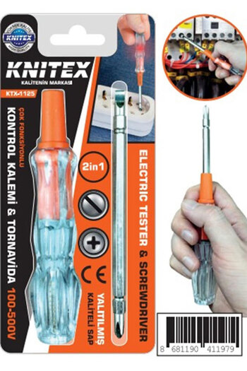 SİHİRLİ AYAKLAR Electrical check pen and screwdriver voltage test pen phase pen star and flat tip pull out plug