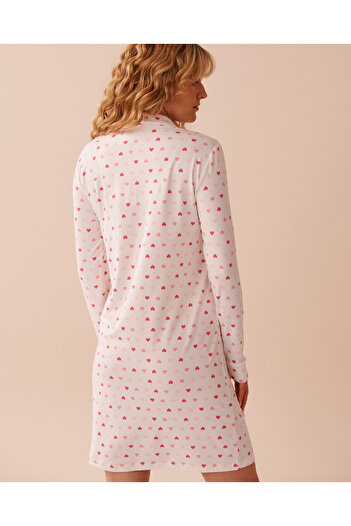 La Vie en Rose Heart Print Super Soft Sleepshirt