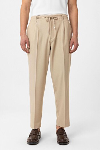 Antioch Beige Jogger Relaxed Fit Men's Trousers