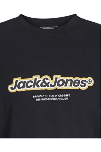 Jack & Jones Bluza JACK &JONES Vesterbro Newton Crew - 12266419-Negru