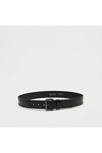 ECKO Unltd Textured Leather Belt With Pin Buckle Closure