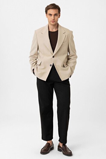 Antioch Bej Relax Fit Erkek Blazer Ceket