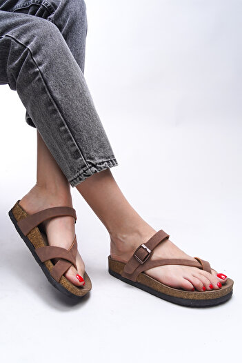 Riccon Ysemlar Women's Flip Flops 0012593   Tan