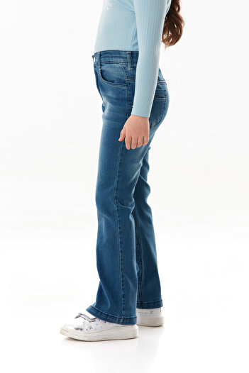 Fulla Moda High Waist Flare Girl's Pants