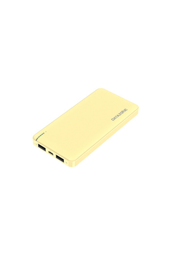 Datazone Power Bank 10000mAh Portable  with Dual USB, Fast Charging, and Advanced Protection,  yellow