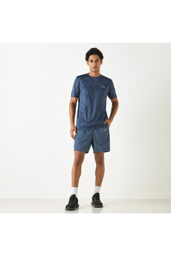 Kappa Logo Print Shorts With Elasticated Waistband And Pockets