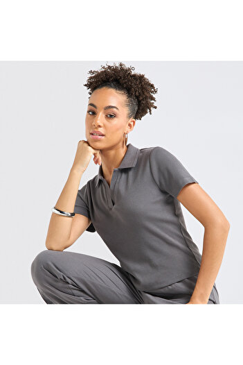 FAV Textured Polo T-shirt And Cargo Joggers Set