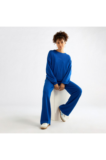 FAV Textured Long Sleeves T-shirt And Pants Set