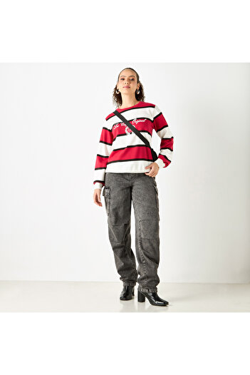 Lee Cooper Striped Sweatshirt With Long Sleeves
