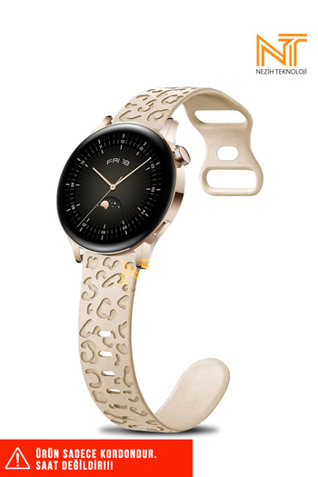 Nezih Case Huawei Watch Gt-Gt2-Gt3 42mm and Elegant 20mm Compatible a Quality Leopard Pattern Silicone Cord