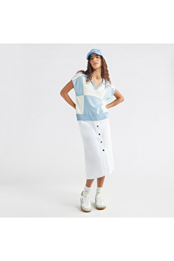 FAV Colourblock T-shirt With Collar And Extended Sleeves