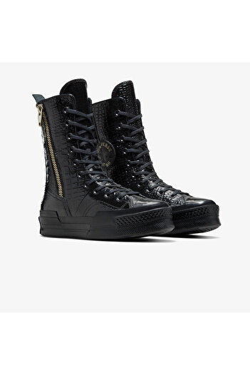 Converse Chuck 70 Plus Xhi Unisex Black Leather Sneaker