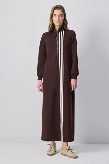 Touché Privé Knitted Dress with Collar Zipper