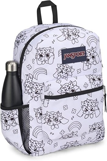 Jansport Λευκό σακίδιο πλάτης JanSport Cross Town Anime Emotions με μοτίβο anime