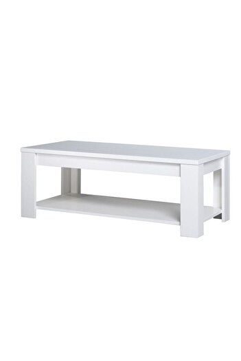 Danube Home طاولة قهوة هيذر طول 120 × عرض 60 × ارتفاع 45 سم - أبيض