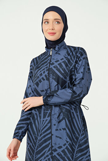 ALFASA Gold Patterned Long Hijab Swimsuit