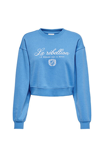 ONLY Lyrsa Blue Women's Sweatshirt -15304167-SSNC