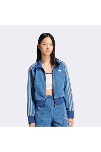 adidas Adicolor Kadın Mavi Jean Ceket (JD2570)