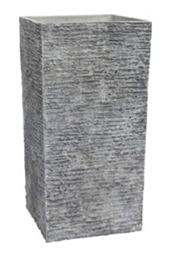 SERENE Contemporary Design Weathered Rock Fiberglass Planter 35.5 x 70cm