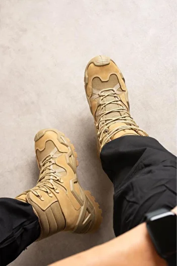 SINGLE SWORD Συνδεδεμένα Waterpassable Boltopual Outdoor Winter Military 41 Μήκος Μπεζ Desert Boots