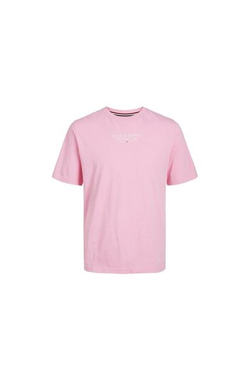 Jack & Jones Jack Jones Men's T-shirt - crew neck, pink, ss tee, prism pink 12217167