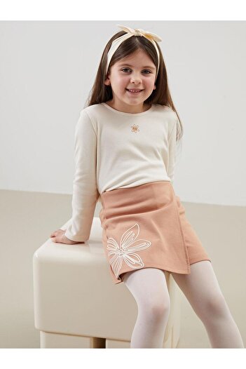 LC Waikiki Lcw Kids Beige Crew Neck Girls' Suit 3 Pieces