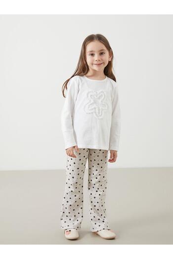 LC Waikiki Crew Neck Embroidered Girl's T-Shirt