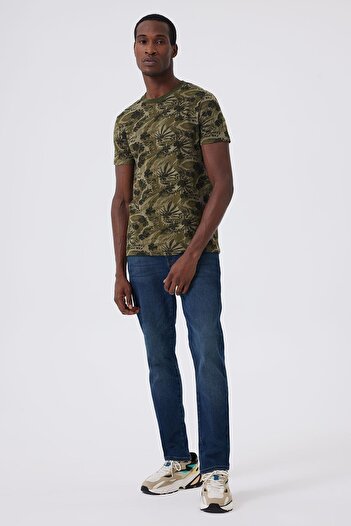 Lee Cooper Ανδρικό μπλουζάκι με γιακά πόλο πικέ Khaki Joseph 1