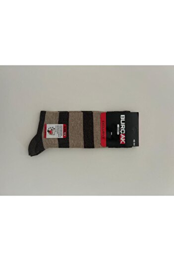 BURÇAK Men's Combed Cotton Socks Striped Set of 3